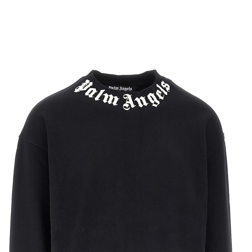 Palm Angels Neck logo print crewneck sweatshirt