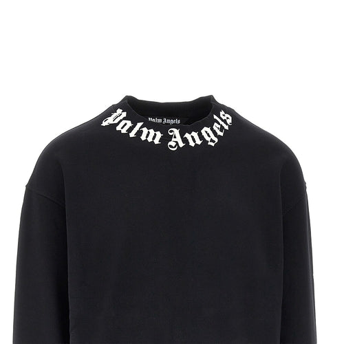 Palm Angels Neck logo print crewneck sweatshirt