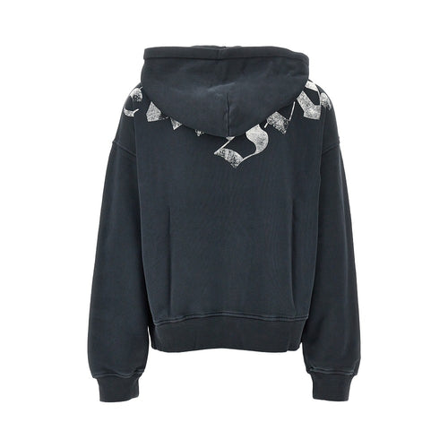 Palm Angels Logo print Loose Fit full-zip hoodie