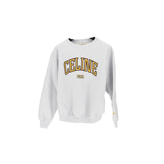 CELINE Logo print french terry loose fit sweatshirt