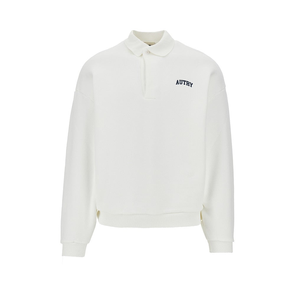 AUTRY French terry polo sweatshirt