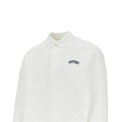 AUTRY French terry polo sweatshirt