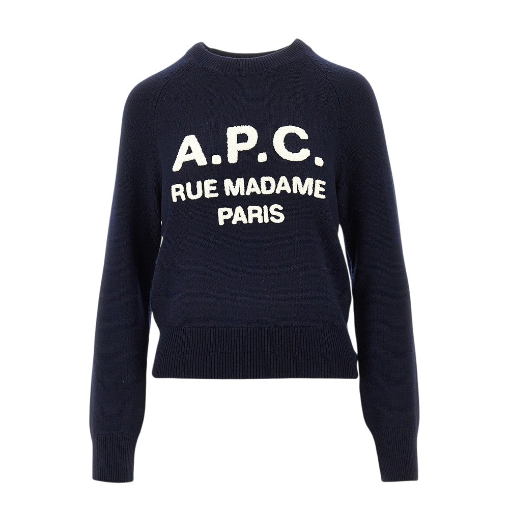 A.P.C. Terry-stitch logo wool sweater