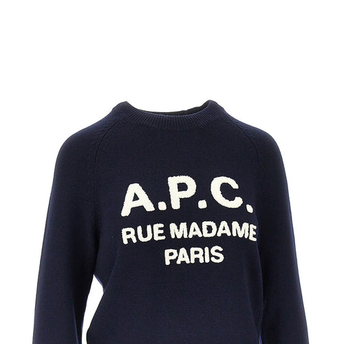 A.P.C. Terry-stitch logo wool sweater