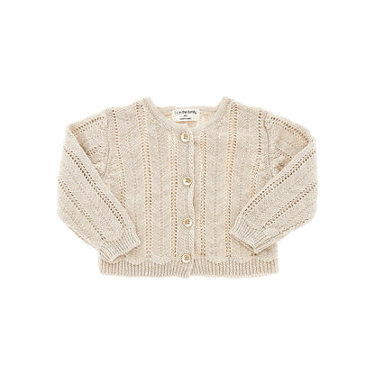 1 + in the Family Openworked cotton and linen cardigan