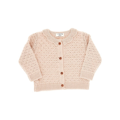 1 + in the Family Openworked wool-blend cardigan