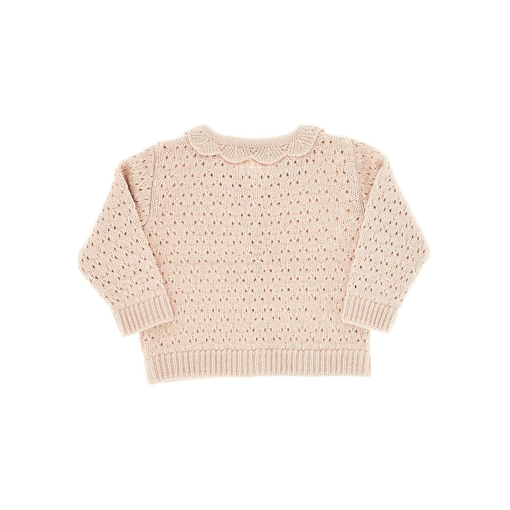 1 + in the Family Openworked wool-blend cardigan