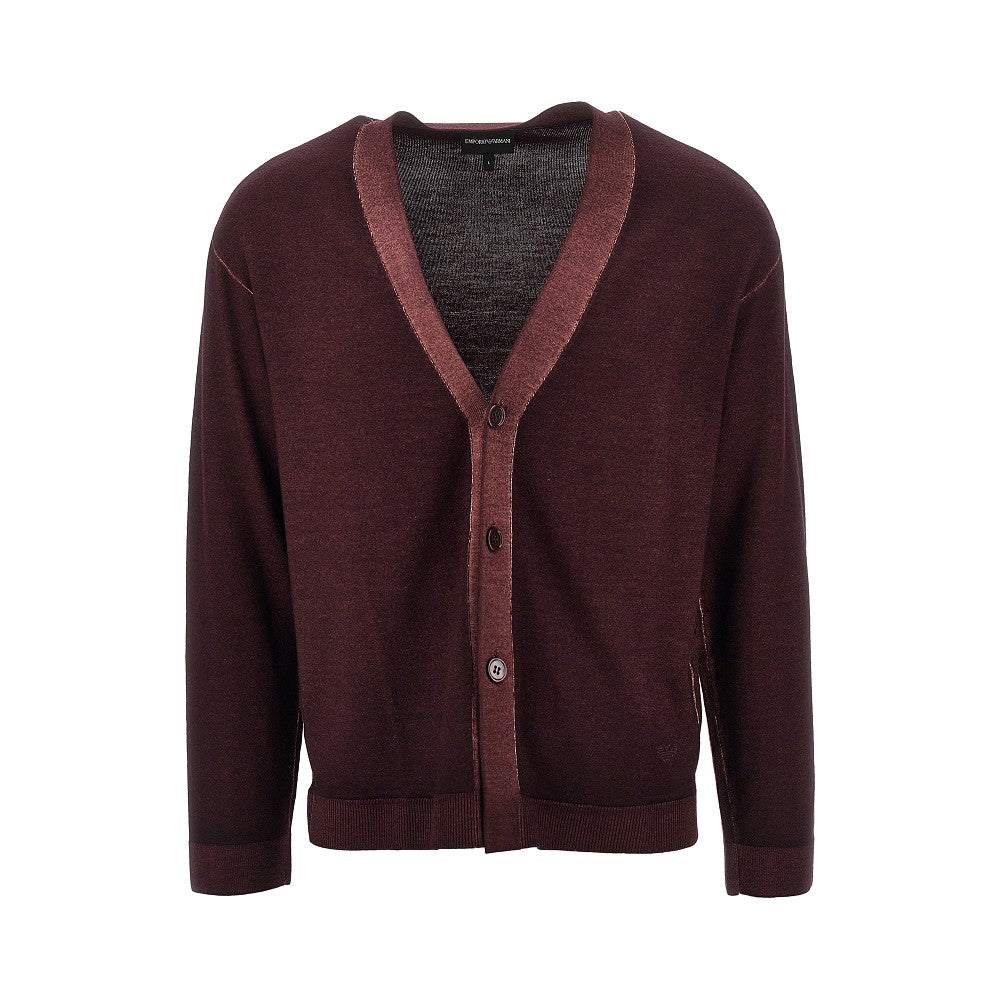 EMPORIO ARMANI Virgin wool knitting cardigan