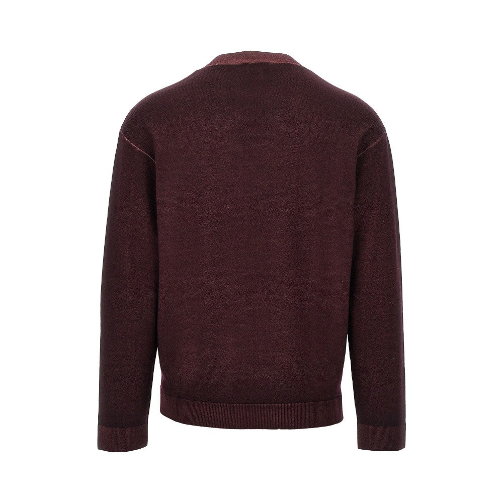 EMPORIO ARMANI Virgin wool knitting cardigan