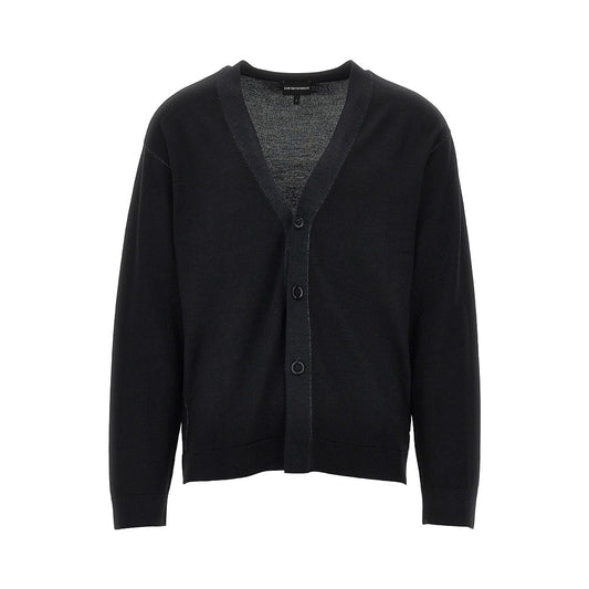EMPORIO ARMANI Virgin wool knitting cardigan