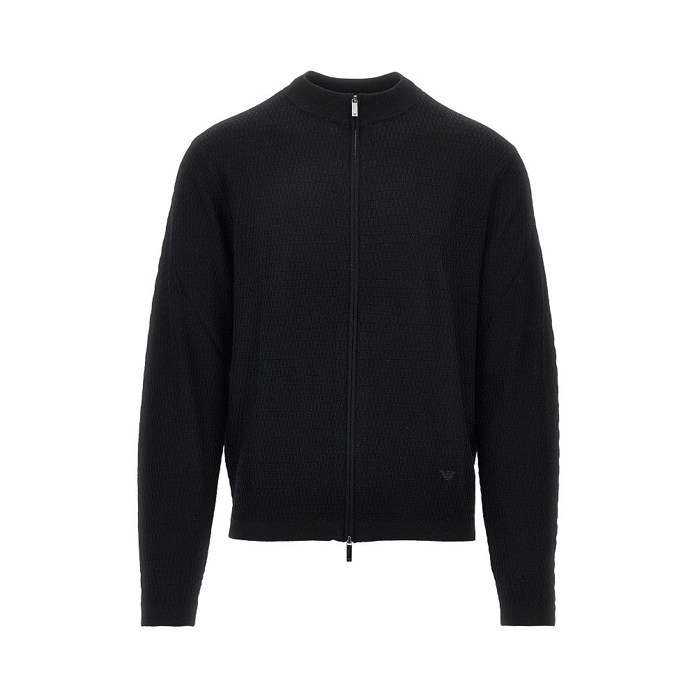 EMPORIO ARMANI Virgin wool knitted cardigan