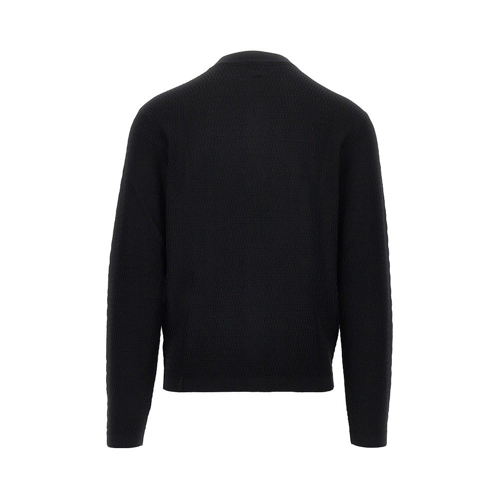 EMPORIO ARMANI Virgin wool knitted cardigan