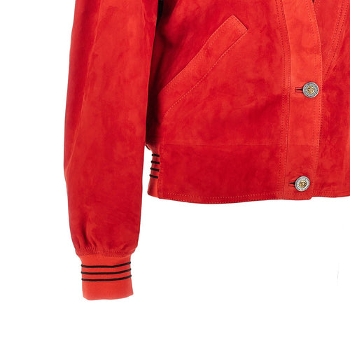 Versace Suede leather cardigan