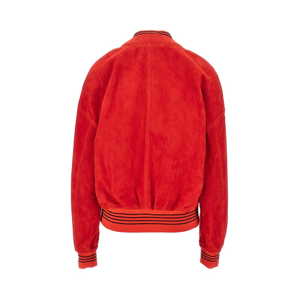 Versace Suede leather cardigan