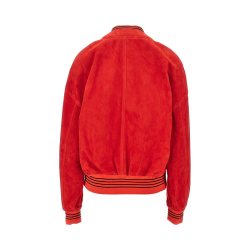 Versace Suede leather cardigan