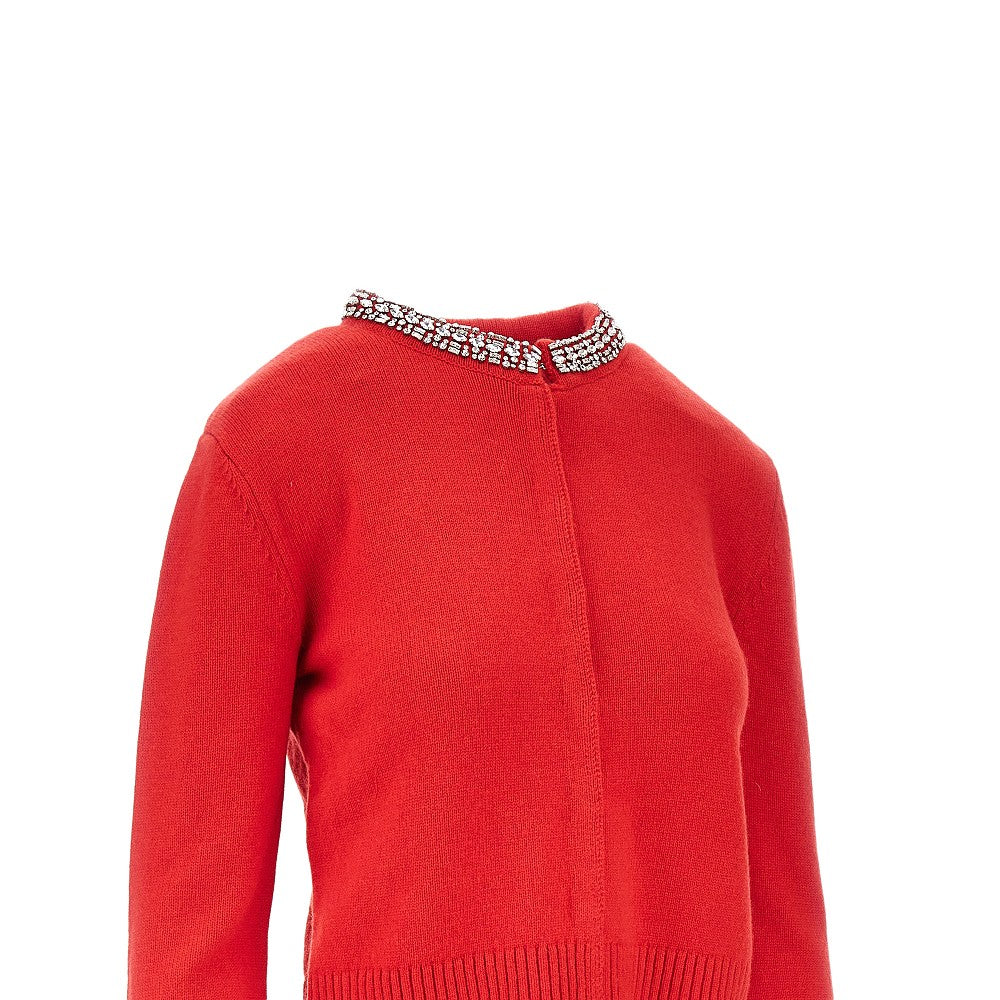 PINKO Wool-blend cardigan with crystals
