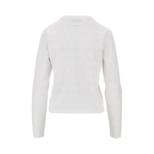 TORY BURCH T Monogram pointelle knit cardigan