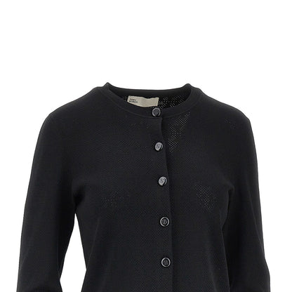 TORY BURCH T Monogram pointelle knit cardigan