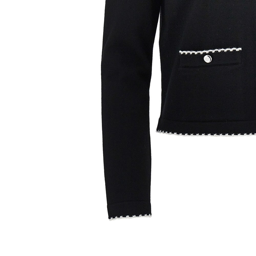 TORY BURCH Kendra' cardigan with scalloped edges