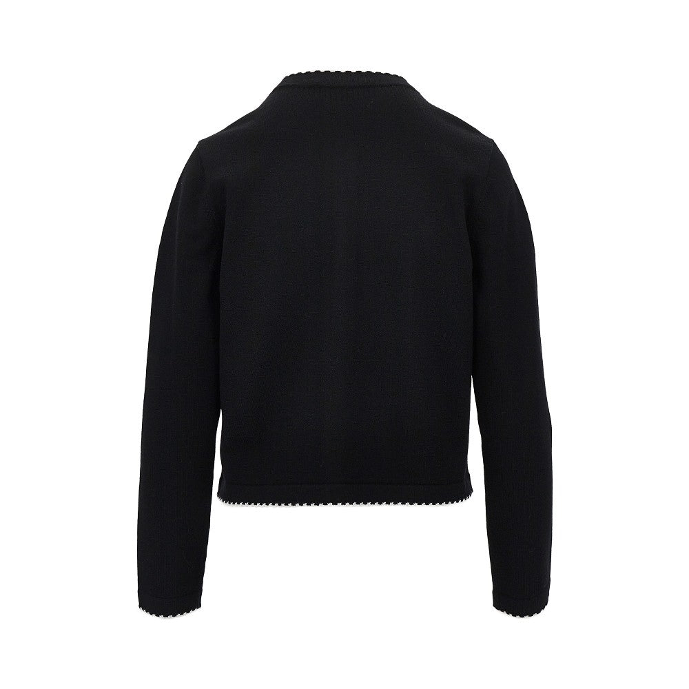 TORY BURCH Kendra' cardigan with scalloped edges