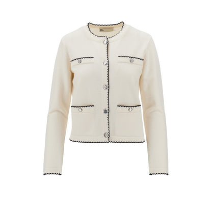TORY BURCH Kendra' cardigan with scalloped edges