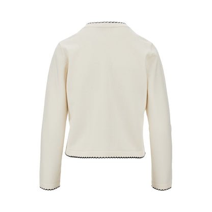 TORY BURCH Kendra' cardigan with scalloped edges