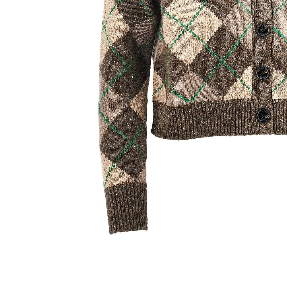 Weekend Max Mara Wool-blend argyle cardigan