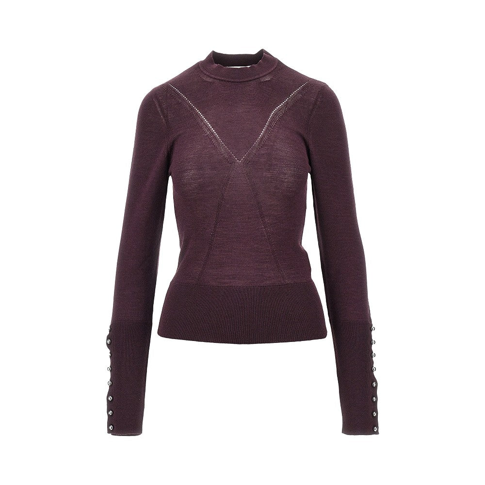RABANNE Silk and merino wool-blend sweater