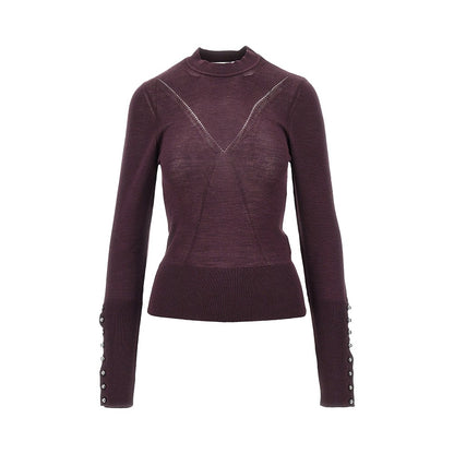 RABANNE Silk and merino wool-blend sweater