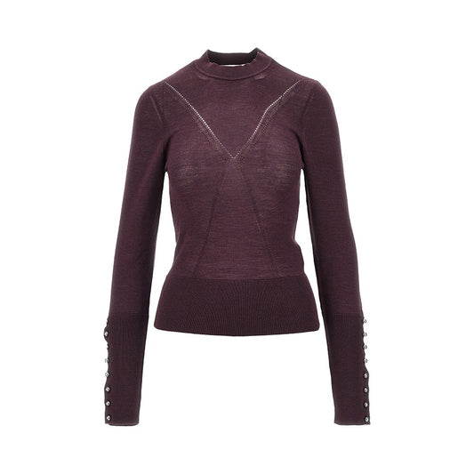 RABANNE Silk and merino wool-blend sweater