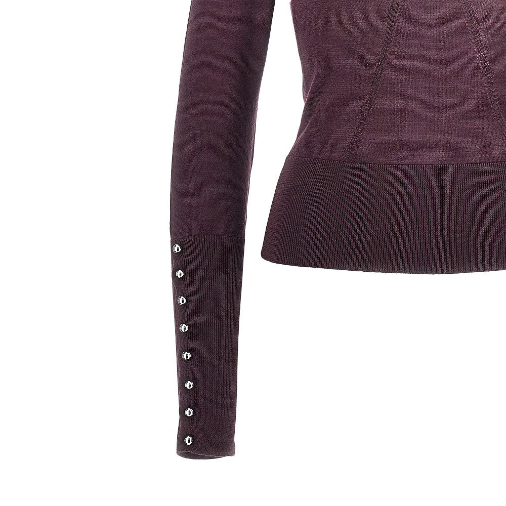 RABANNE Silk and merino wool-blend sweater