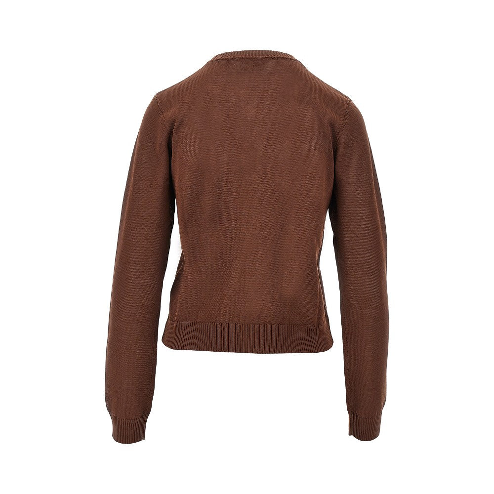 Ganni Knitted cardigan with diamond motif