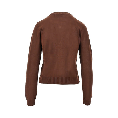Ganni Knitted cardigan with diamond motif