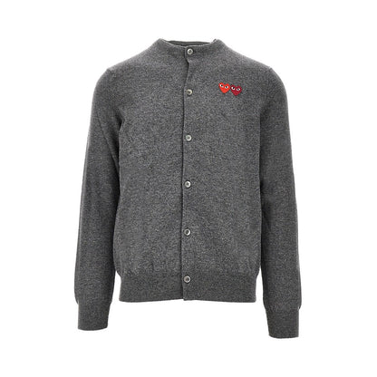 Comme des Garçons PLAY Hearts patches wool cardigan