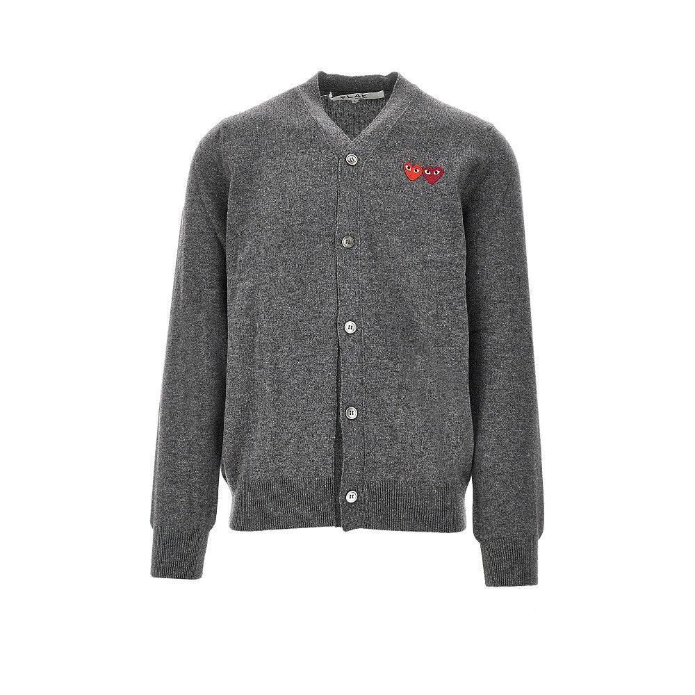 Comme des Garçons PLAY Hearts patches wool cardigan