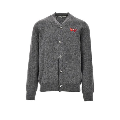 Comme des Garçons PLAY Hearts patches wool cardigan