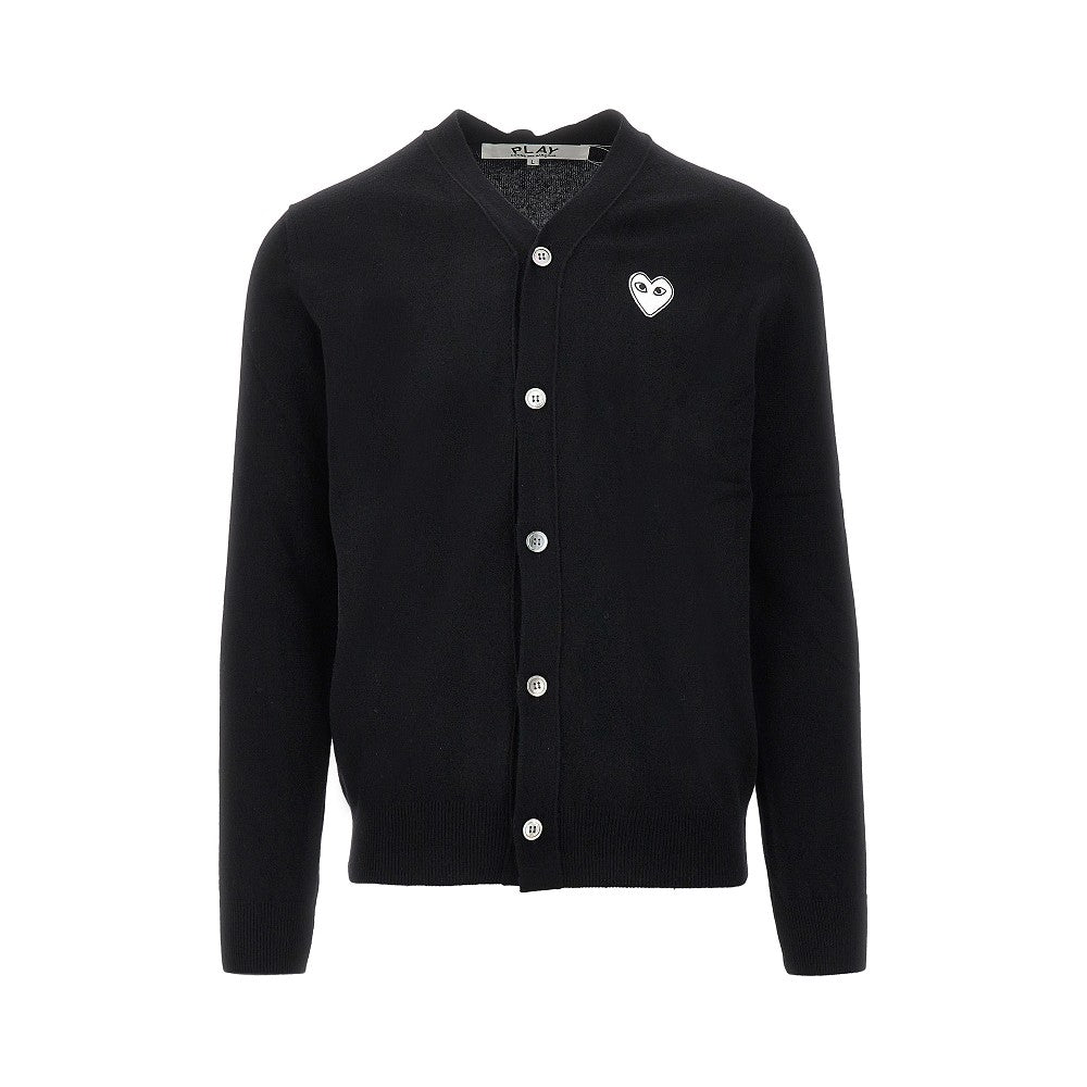 Comme des Garçons PLAY Heart patch wool cardigan