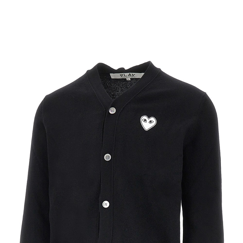 Comme des Garçons PLAY Heart patch wool cardigan