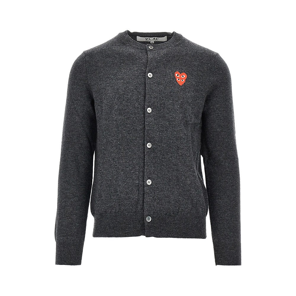 Comme des Garçons PLAY Wool cardigan with Heart patch