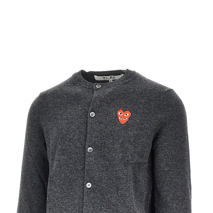 Comme des Garçons PLAY Wool cardigan with Heart patch