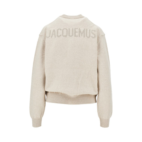 JACQUEMUS Logo intarsia merino wool cardigan
