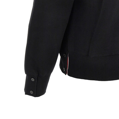 THOM BROWNE Cotton cardigan with 4 Bar detail