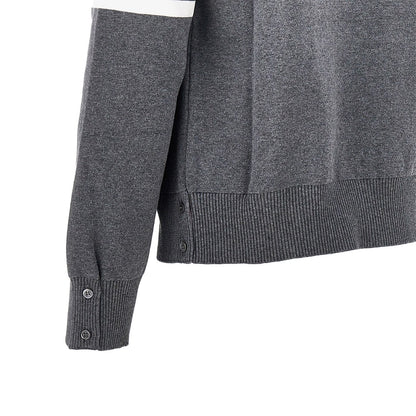 THOM BROWNE Cotton cardigan with 4 Bar detail