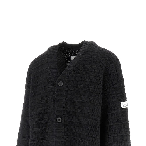 MM6 Maison Margiela Distressed wool blend cardigan