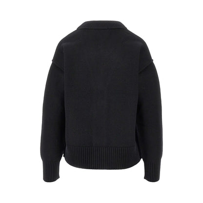 AMI Wool cardigan with 'Ami de Coeur' inlay