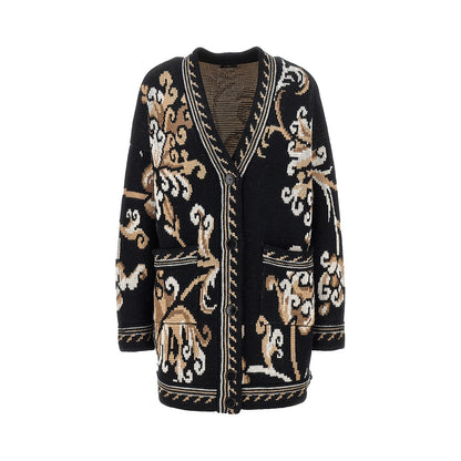 Etro Jacquard wool cardigan