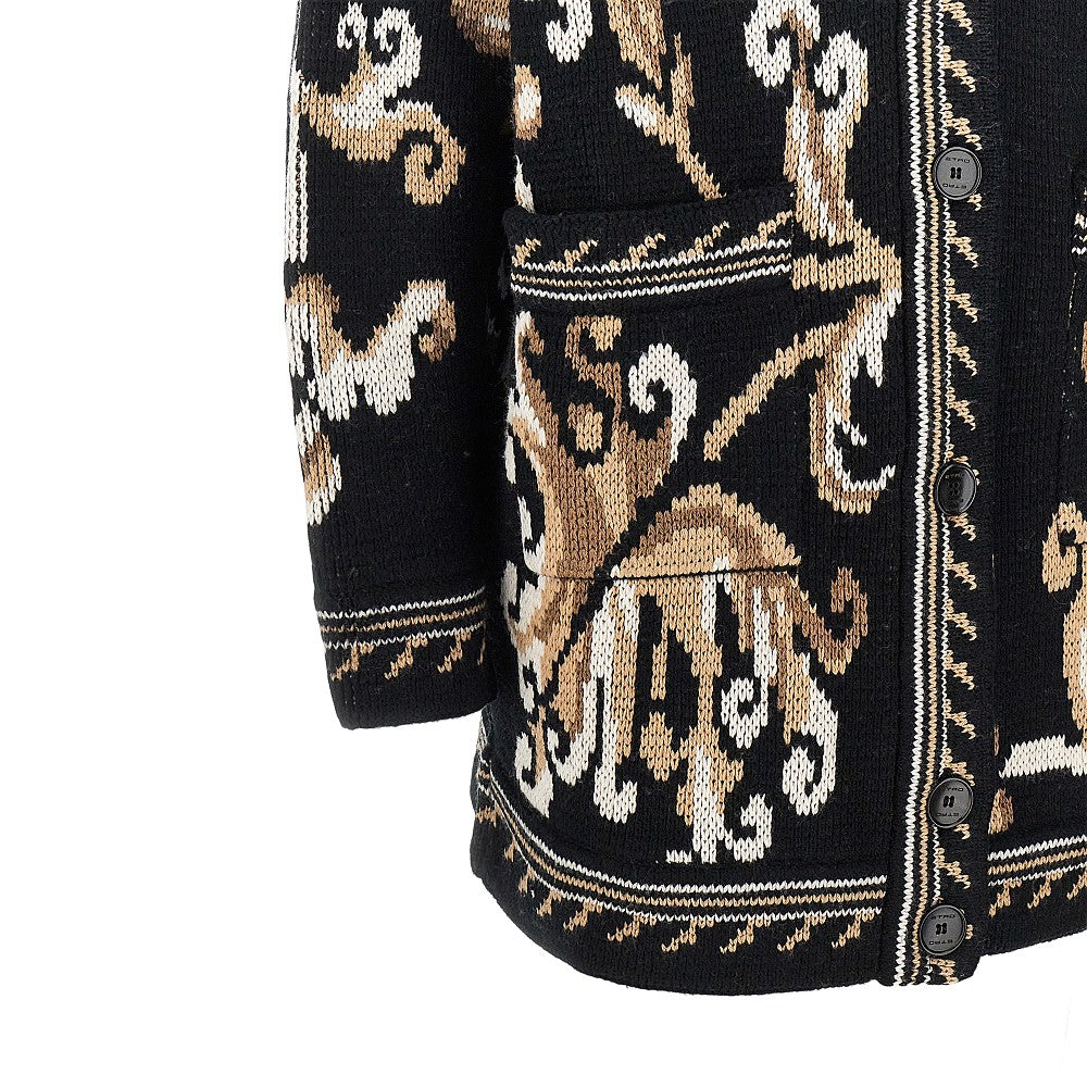 Etro Jacquard wool cardigan