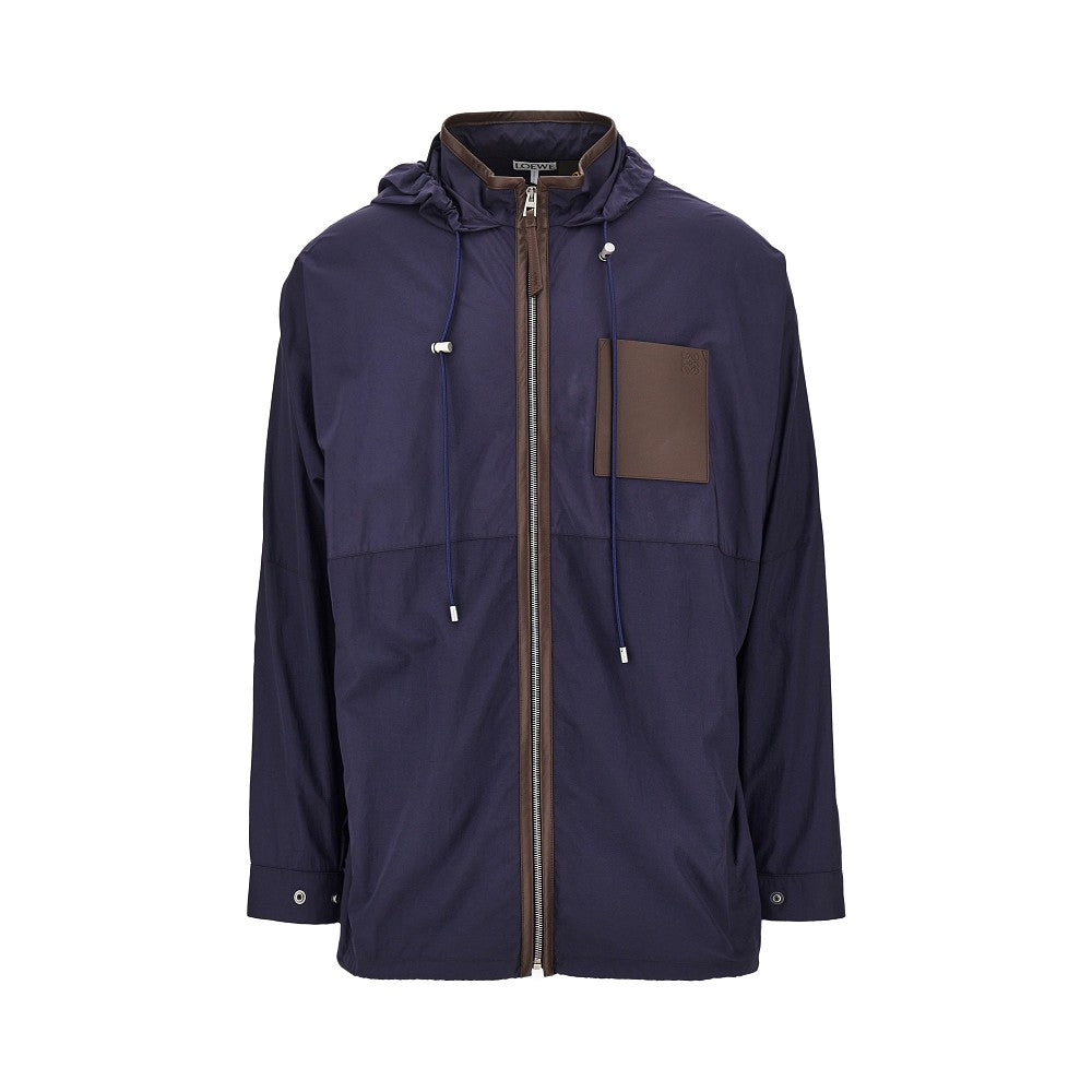 LOEWE Micro ripstop jacket with leather details