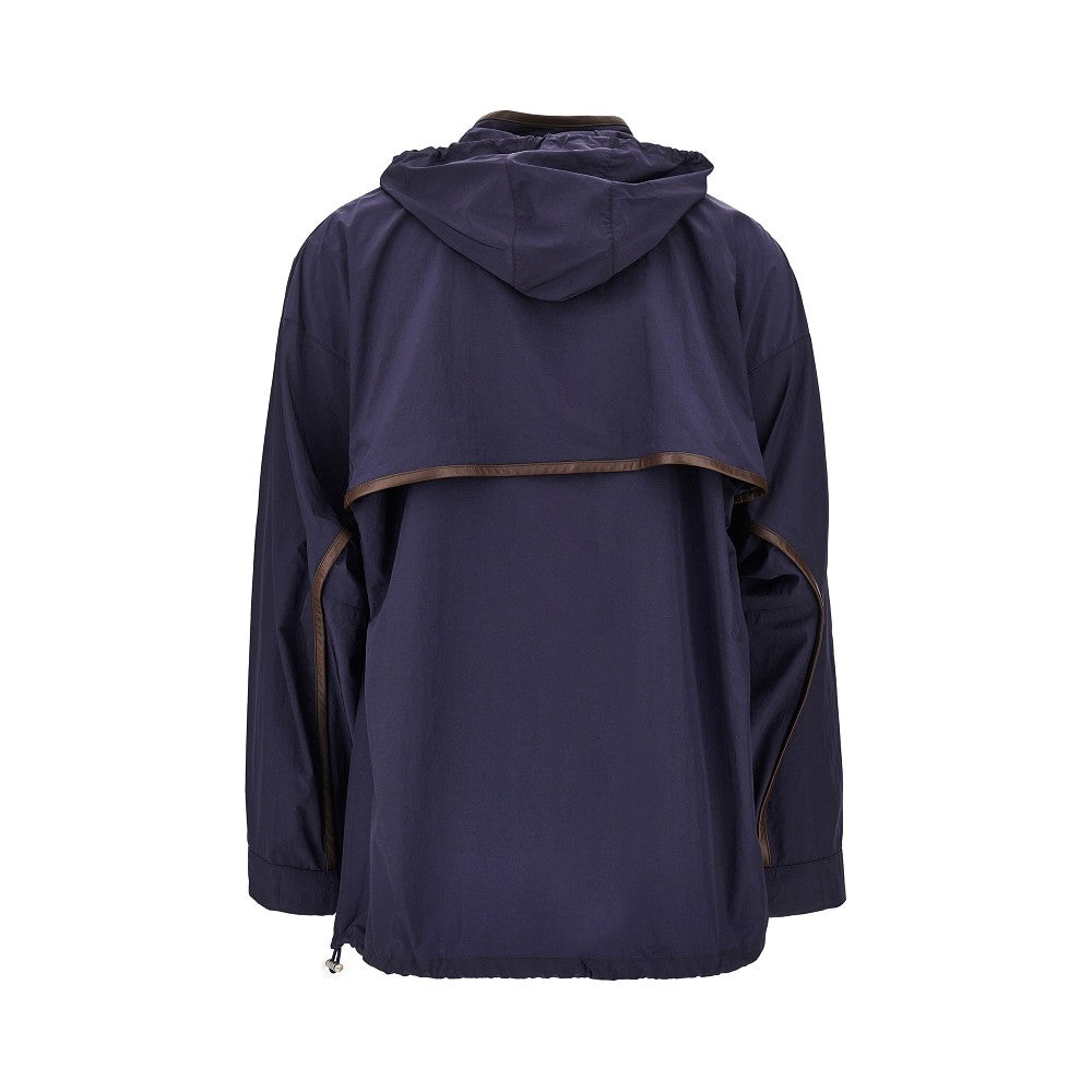 LOEWE Micro ripstop jacket with leather details