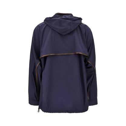 LOEWE Micro ripstop jacket with leather details